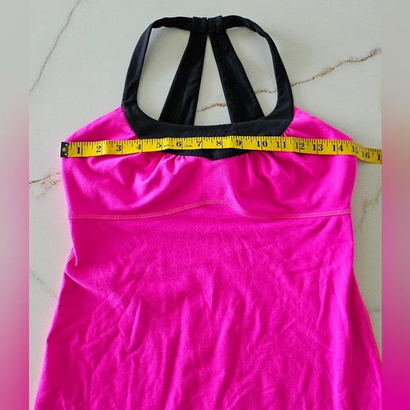 Lululemon Athletica Scoop Me Up Tank in Raspberry Glo Light / Black Sz 6? Active - Picture 11 of 12